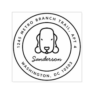 Bedlington Terrier Return Address Stamp Self-Ink