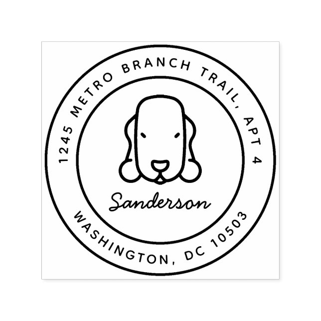 Bedlington Terrier Return Address Stamp Self-Ink (Design)