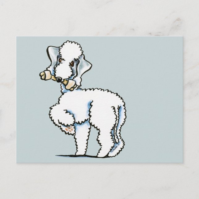 Bedlington Terrier Rosie Postcard (Front)