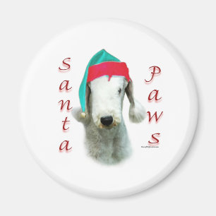 Bedlington Terrier Santa Paws Magnet