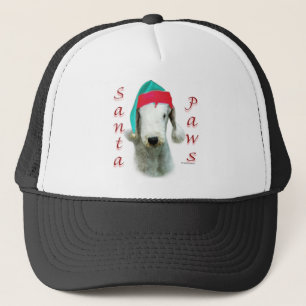 Bedlington Terrier Santa Paws Trucker Hat