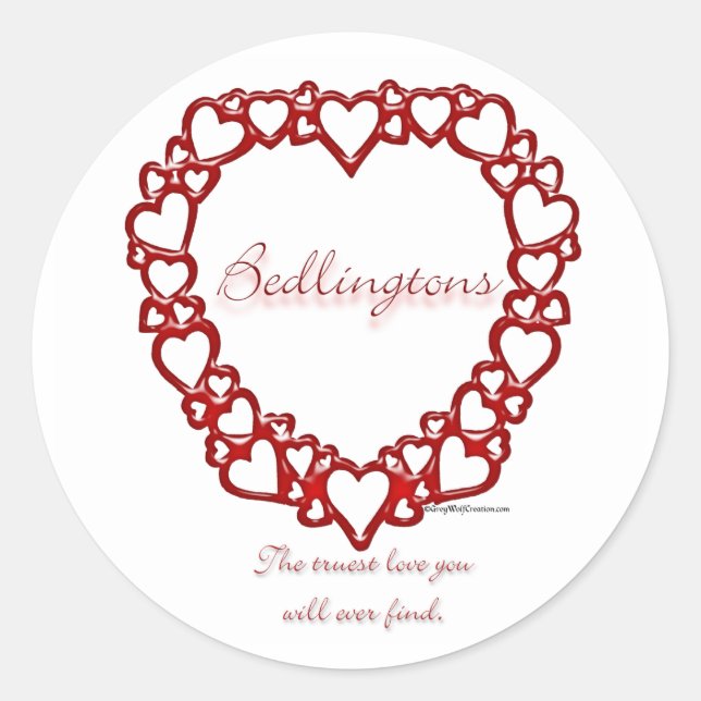 Bedlington Terrier True Love - Sticker (Front)