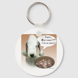 Bedlington Terrier Turkey Key Ring