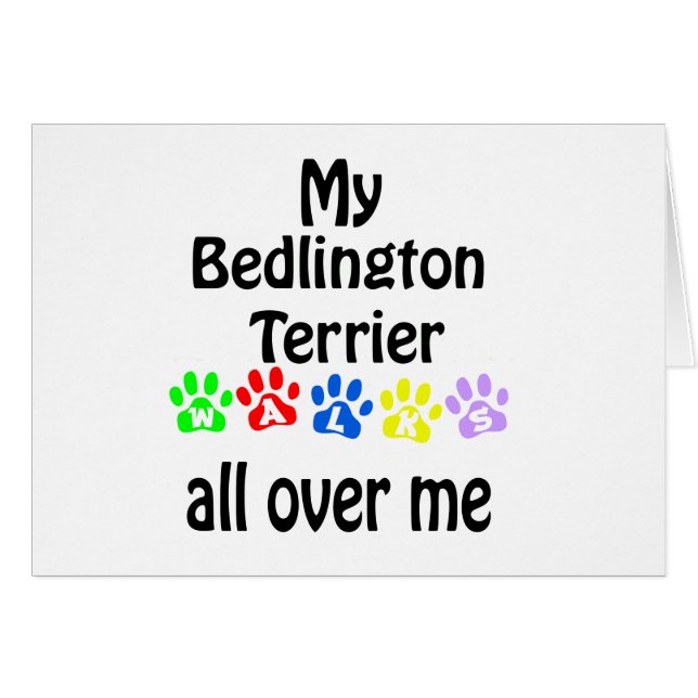 Bedlington Terrier Walks Design (Front Horizontal)