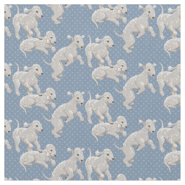 Bedlington Terriers Fabric (Close Up)