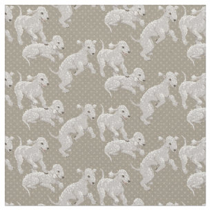 Bedlington Terriers Fabric