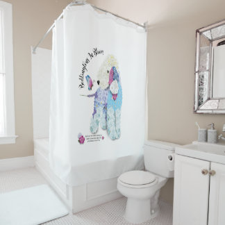 Bedlington's in Bloom Shower Curtain