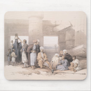 Bedouin Family at the temple of Amun,Thebes, Egypt Mouse Mat