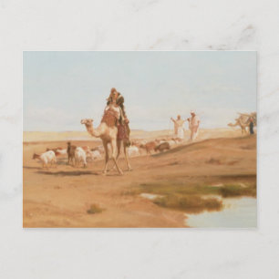Bedouin in the Desert, 1884 (oil on canvas) Postcard