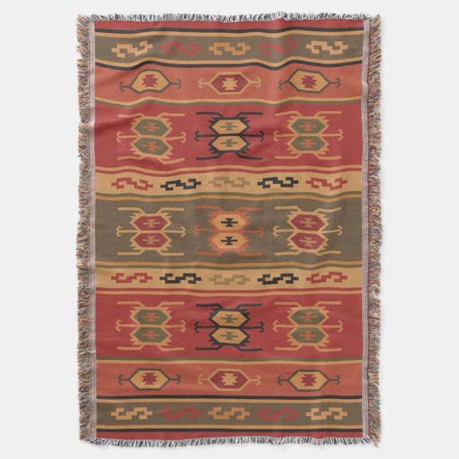 Bedouin Style Throw Blanket (Front Vertical)