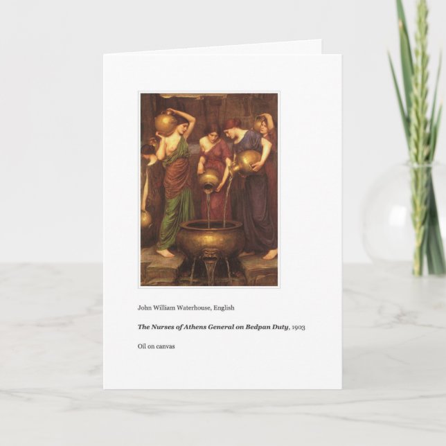 BEDPAN DUTY GET WELL SOON CARD (Front)