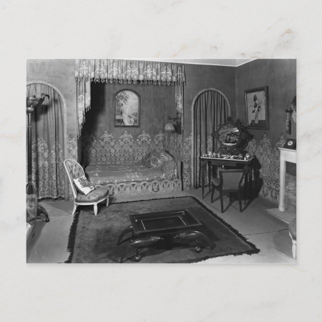 Bedroom belonging to Jeanne Lanvin  c.1920-25 Postcard (Front)
