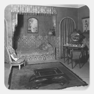 Bedroom belonging to Jeanne Lanvin  c.1920-25 Square Sticker