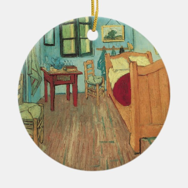 Bedroom in Arles by Vincent van Gogh Ceramic Tree Decoration (Front)