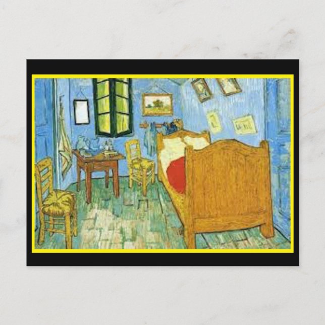 Bedroom in Arles, Van Gogh, Postcard (Front)