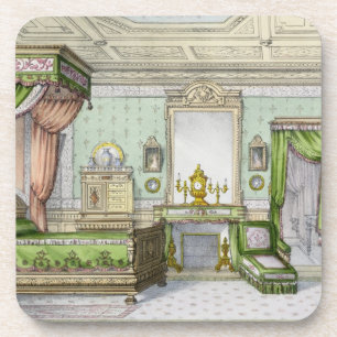 Bedroom in the Renaissance style (colour litho) Coaster
