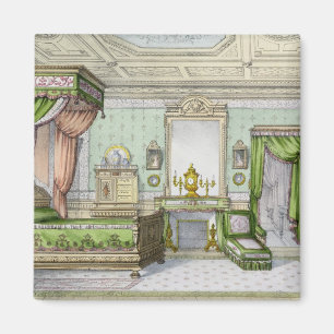 Bedroom in the Renaissance style (colour litho) Magnet