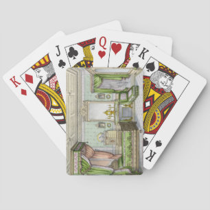 Bedroom in the Renaissance style (colour litho) Playing Cards