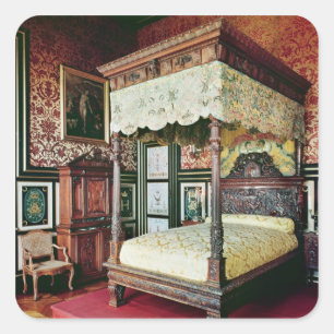 Bedroom of Henri II and Diane de Poitiers Square Sticker