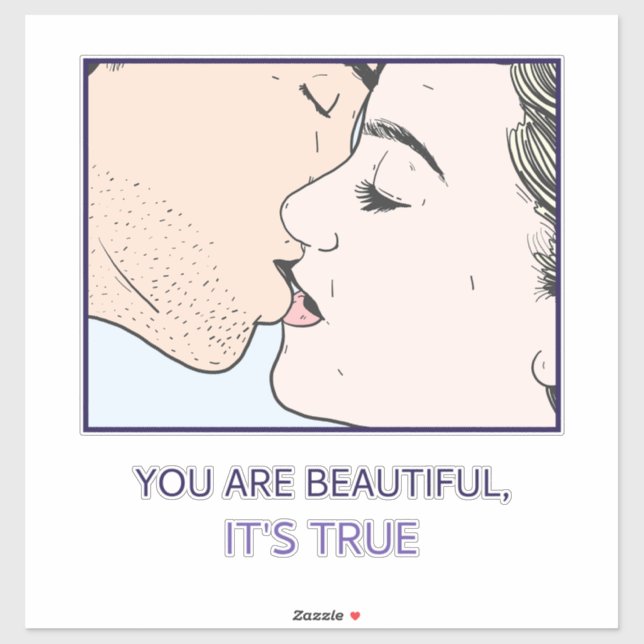 Bedroom Wall Decor Art Romantic Couple Kiss (Sheet)