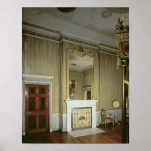 Bedroom with fireplace designed by Adam, c.1776 Poster
