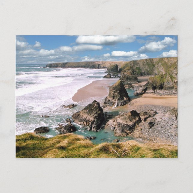 Bedruthan Steps, Cornwall Postcard (Front)