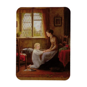 Bedtime, 1890 (oil on panel) magnet