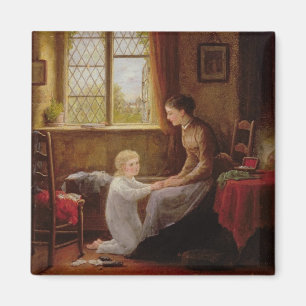 Bedtime, 1890 (oil on panel) magnet