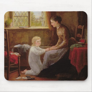 Bedtime, 1890 (oil on panel) mouse mat