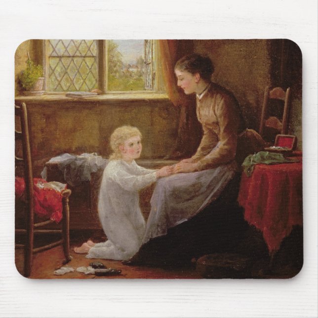 Bedtime, 1890 (oil on panel) mouse mat (Front)
