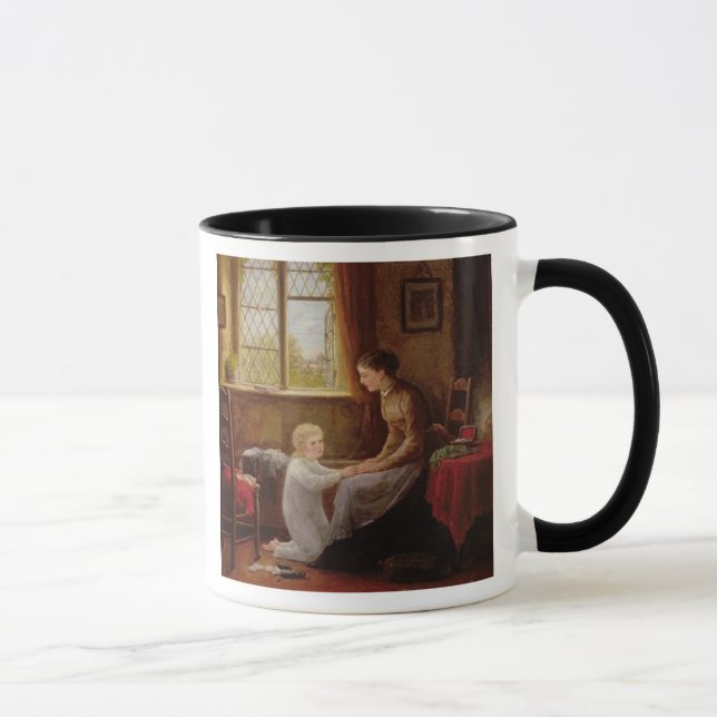 Bedtime, 1890 (oil on panel) mug (Right)