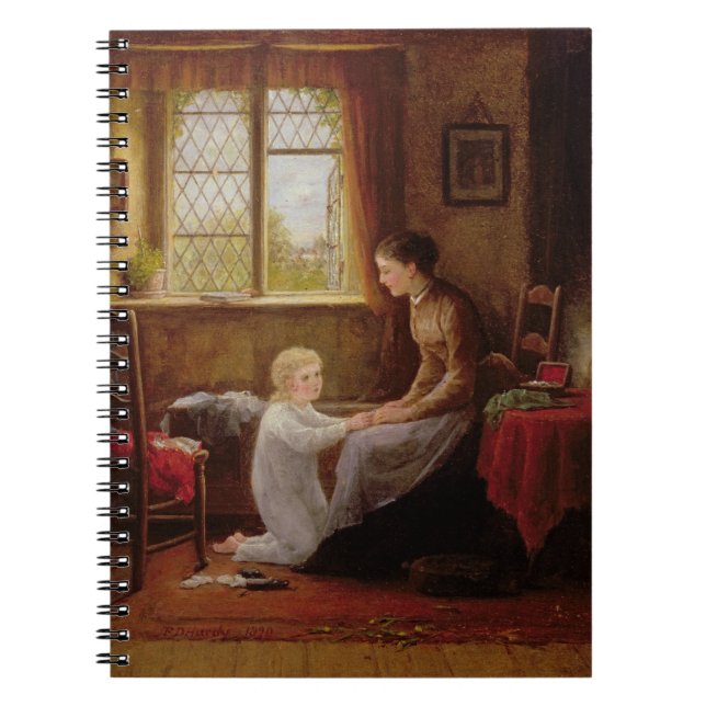 Bedtime, 1890 (oil on panel) notebook (Front)