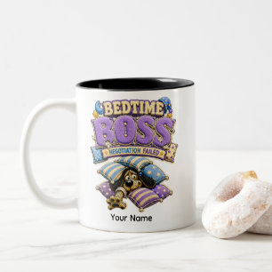 Bedtime Boss Funny Sleep Shirt Two-Tone Coffee Mug