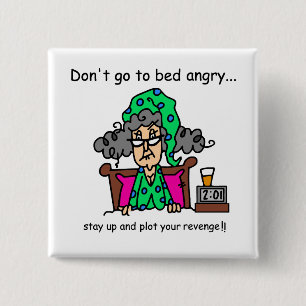 Bedtime Humour 15 Cm Square Badge