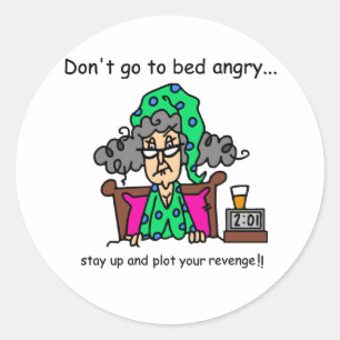 Bedtime Humour Classic Round Sticker