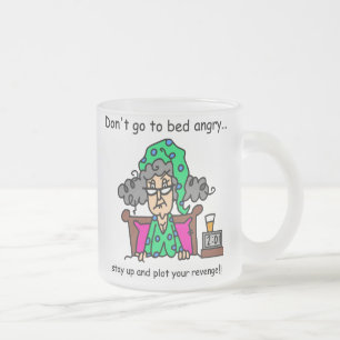 Bedtime Humour Frosted Glass Coffee Mug