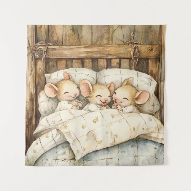 Bedtime Mice Tapestry (Front)