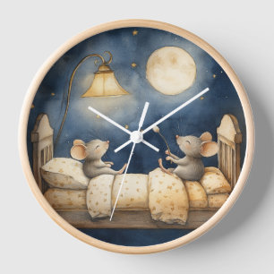 Bedtime Mice Wall Clock