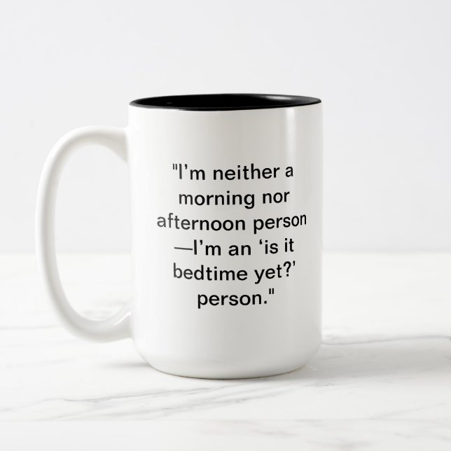 Bedtime Mug | Personalised Gift for Sleep Lovers (Left)
