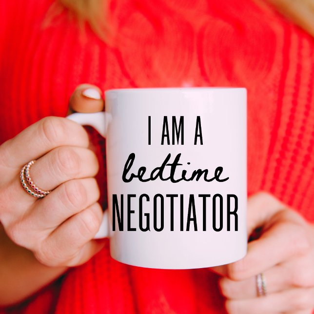 Bedtime Negotiator Funny Mum Mother's Day Gift Coffee Mug (Shop now and make mum smile!)