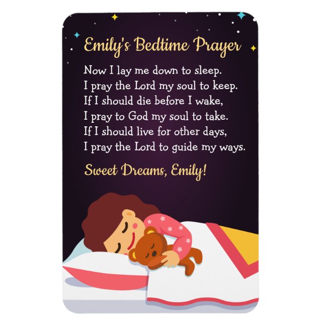 Bedtime Prayer Poster Magnet (Vertical)