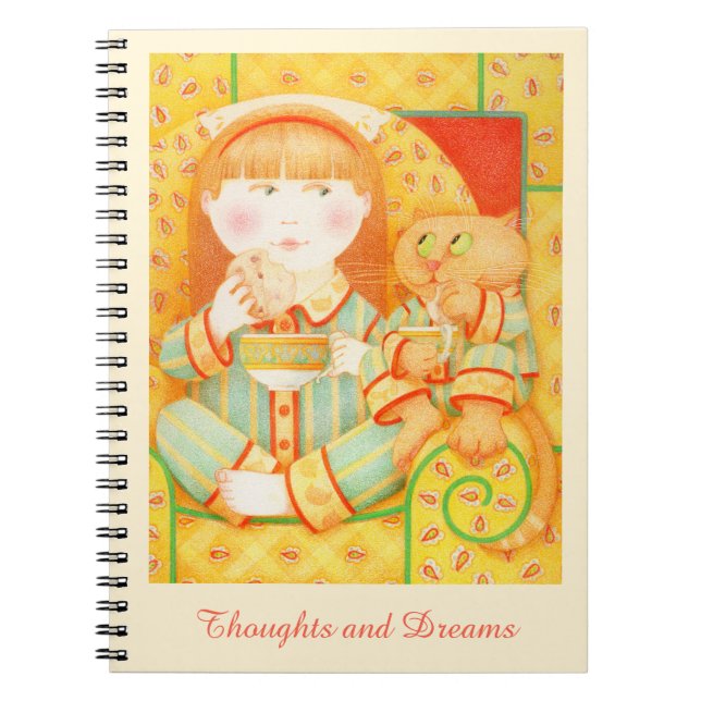 BEDTIME SNACK 6.5x8.75 Notebook - Cream (Front)