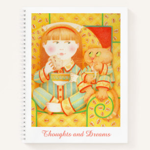 BEDTIME SNACK 8.5x11 Notebook - White