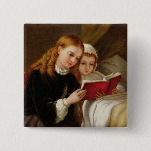 Bedtime Story 15 Cm Square Badge