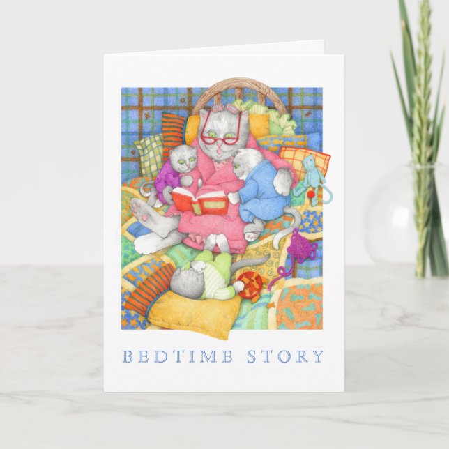 BEDTIME STORY Greeting Card (Front)