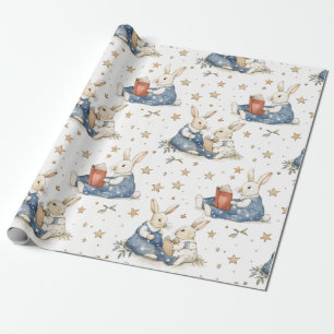 Bedtime Story Rabbit Wrapping Paper