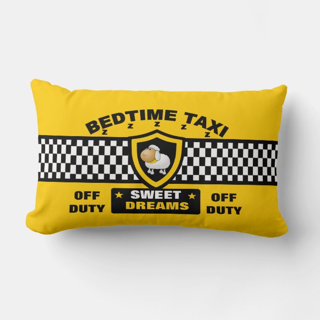 Bedtime Taxi Lumbar Cushion (Front)