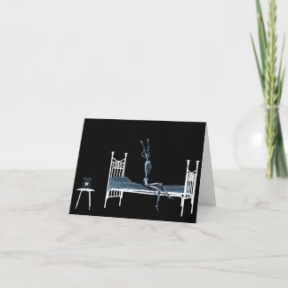 Bedtime X-Ray Skeleton Black Blue Card