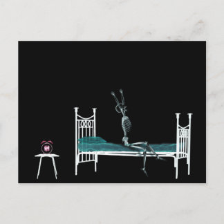 Bedtime X-Ray Skeleton Original Postcard