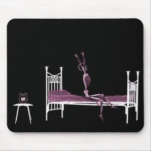 Bedtime X-Ray Skeleton Pink Mouse Mat